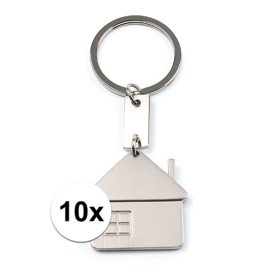 10x Nieuw huis sleutelhangers