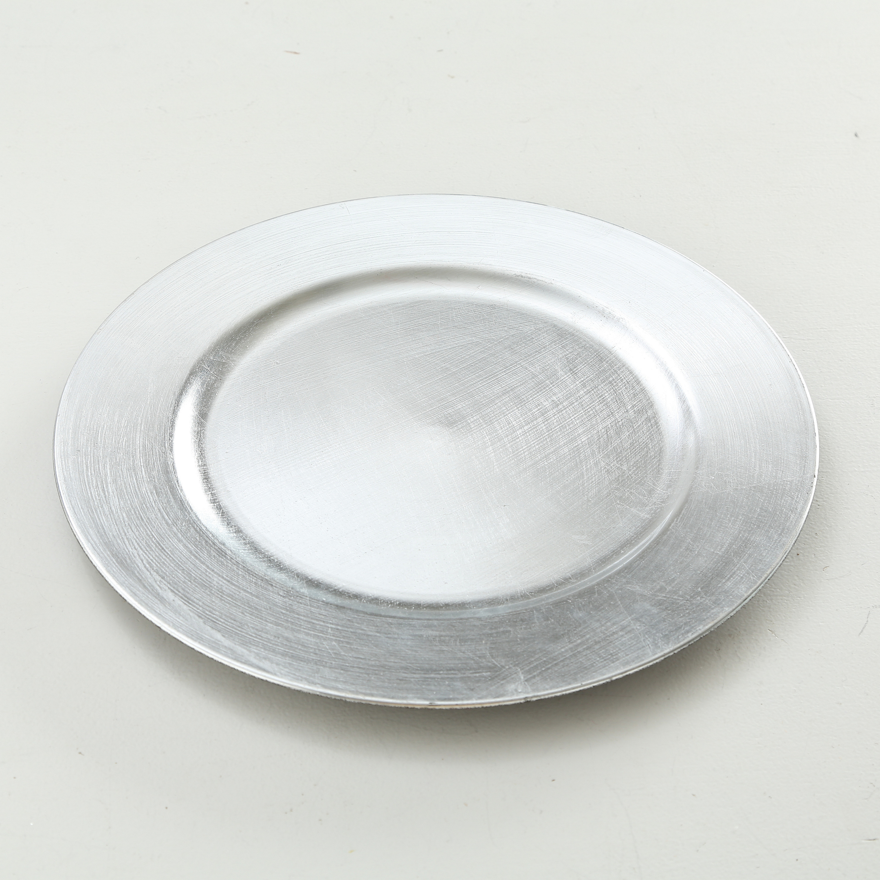 1x Diner onderborden zilver 33 cm rond
