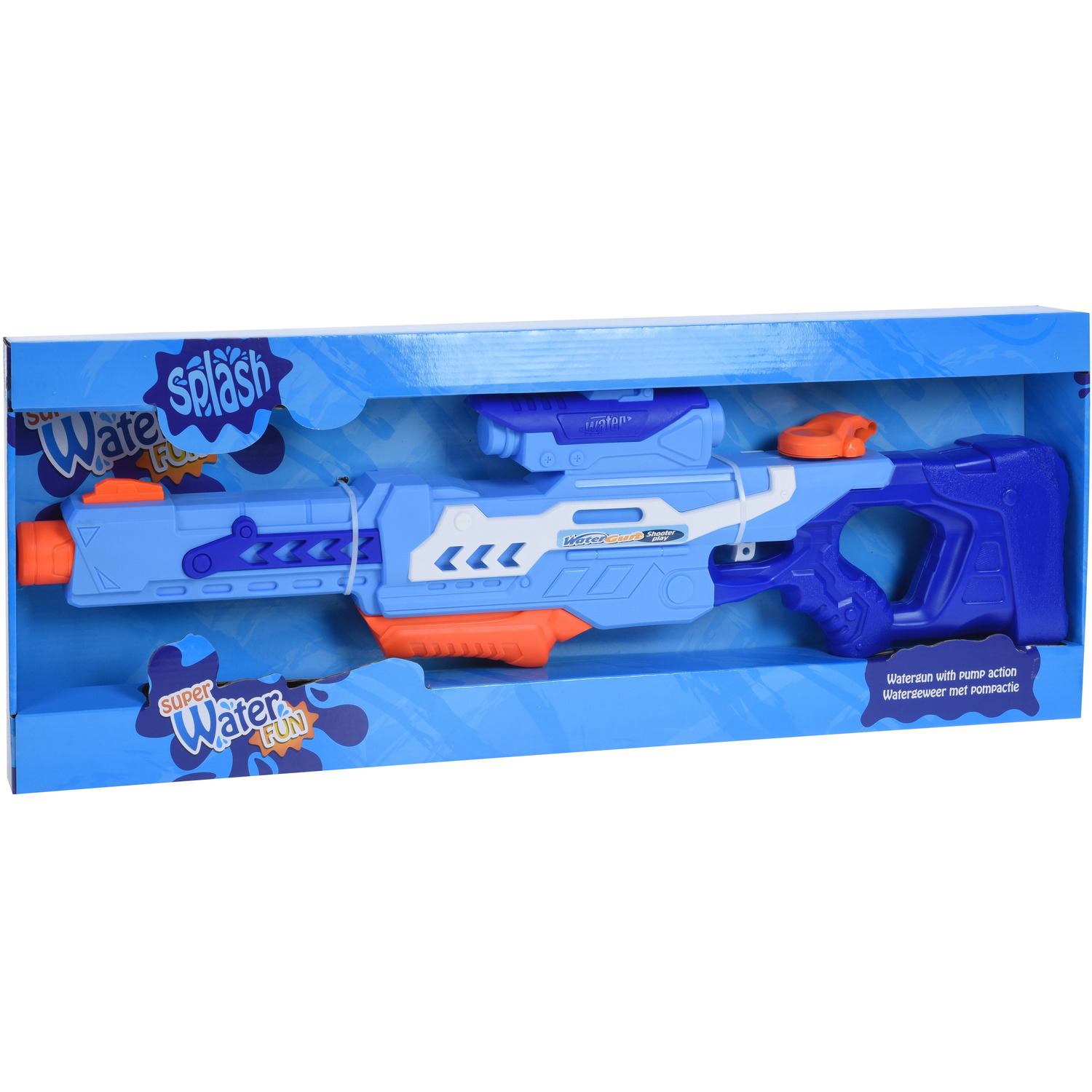 1x Grote waterpistolen-waterpistool blauw van 77 cm kinderspeelgoed