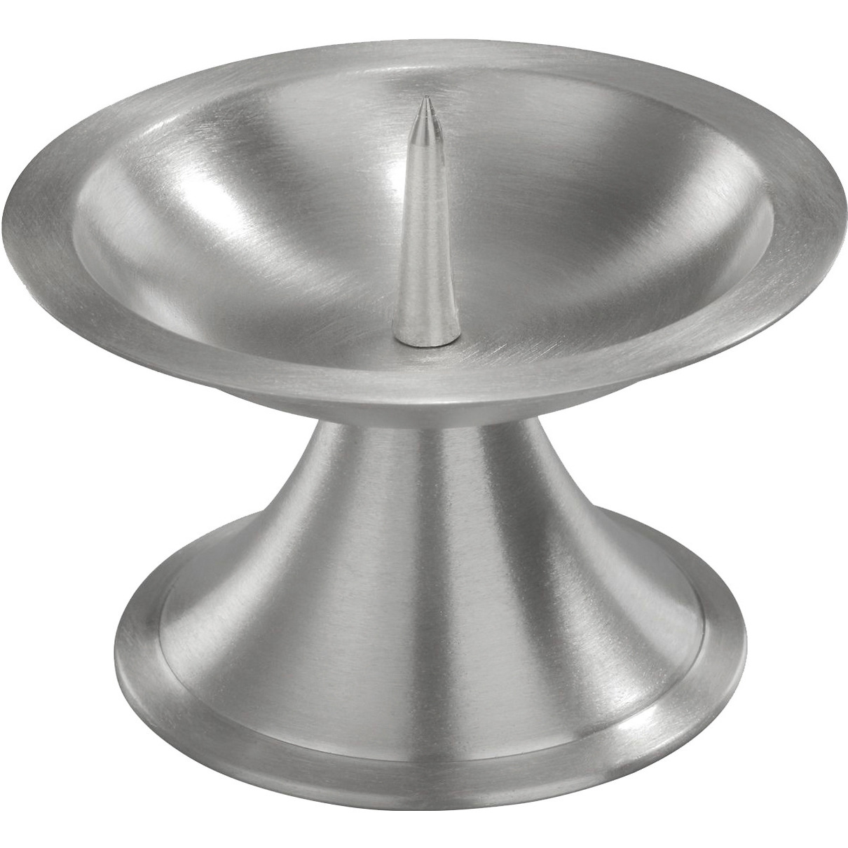 1x Luxe metalen kaarsenhouder zilver voor stompkaarsen van 7-8 cm