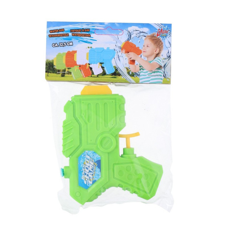 1x Mini waterpistolen-waterpistool groen van 12 cm kinderspeelgoed