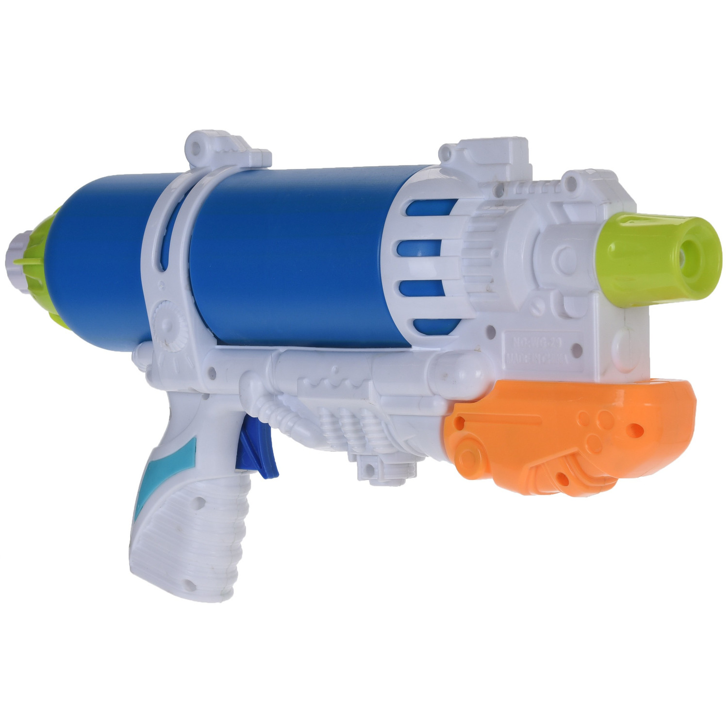 1x Waterpistolen-waterpistool blauw-wit van 34 cm kinderspeelgoed
