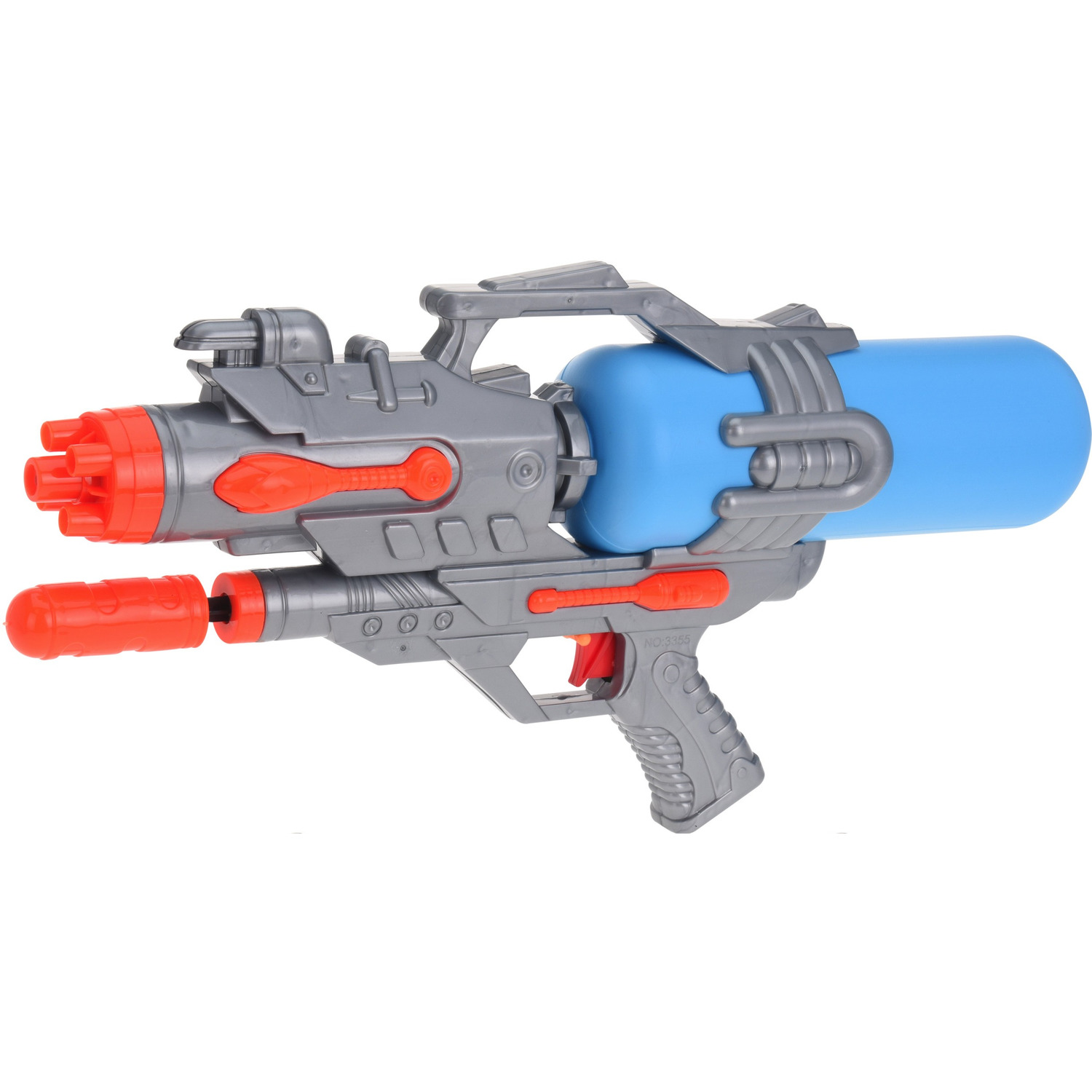 1x Waterpistolen/waterpistool oranje/blauw van 46 cm kinderspeelgoed