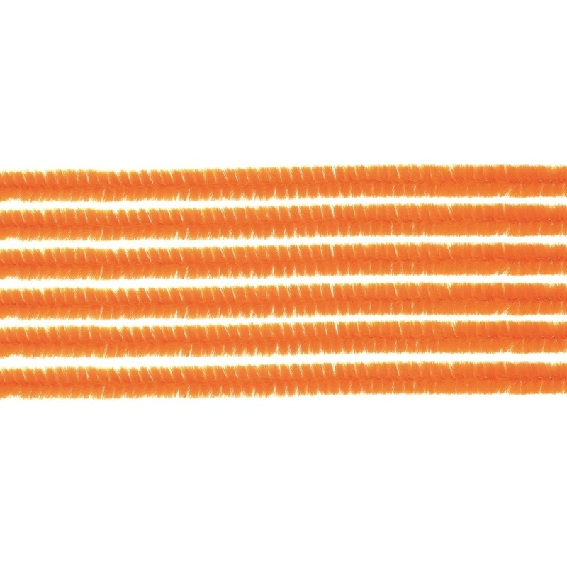 20x chenilledraad oranje 50 cm hobby artikelen