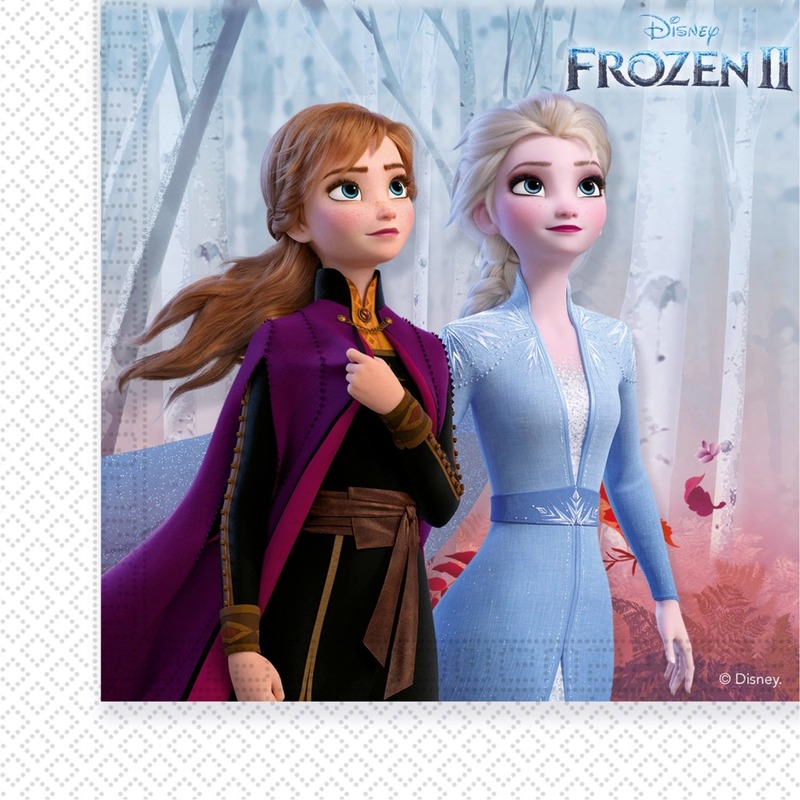 20x Disney Frozen 2 themafeest servetten 33 x 33 cm papier