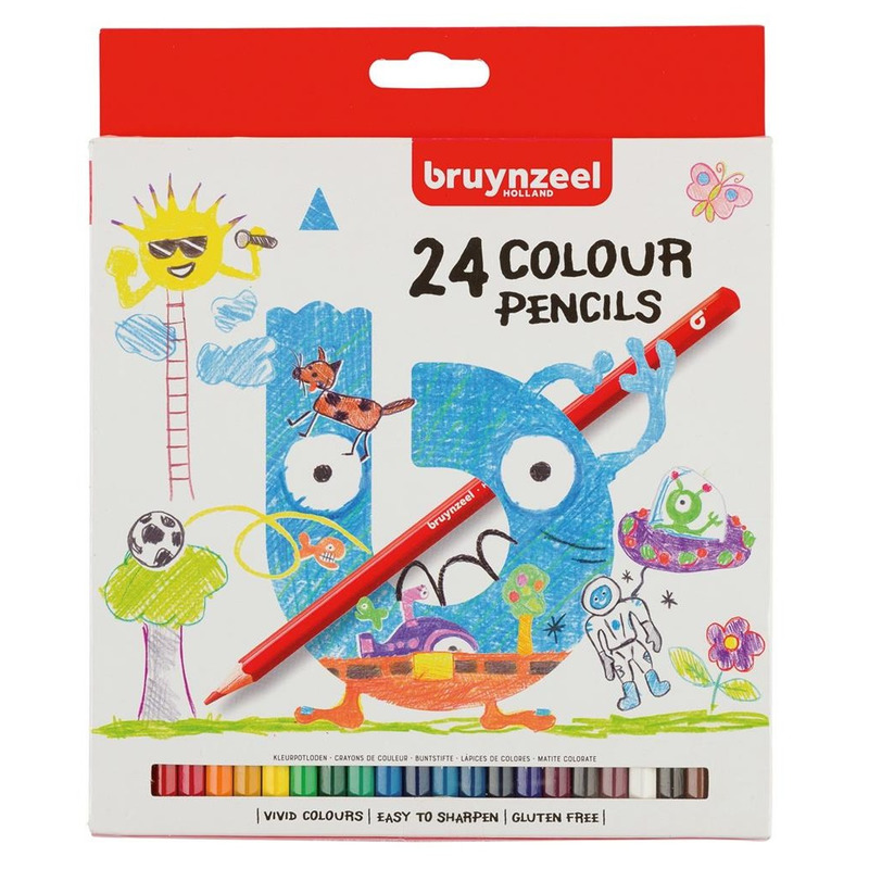 24x Bruynzeel kleurpotloden voor kinderen