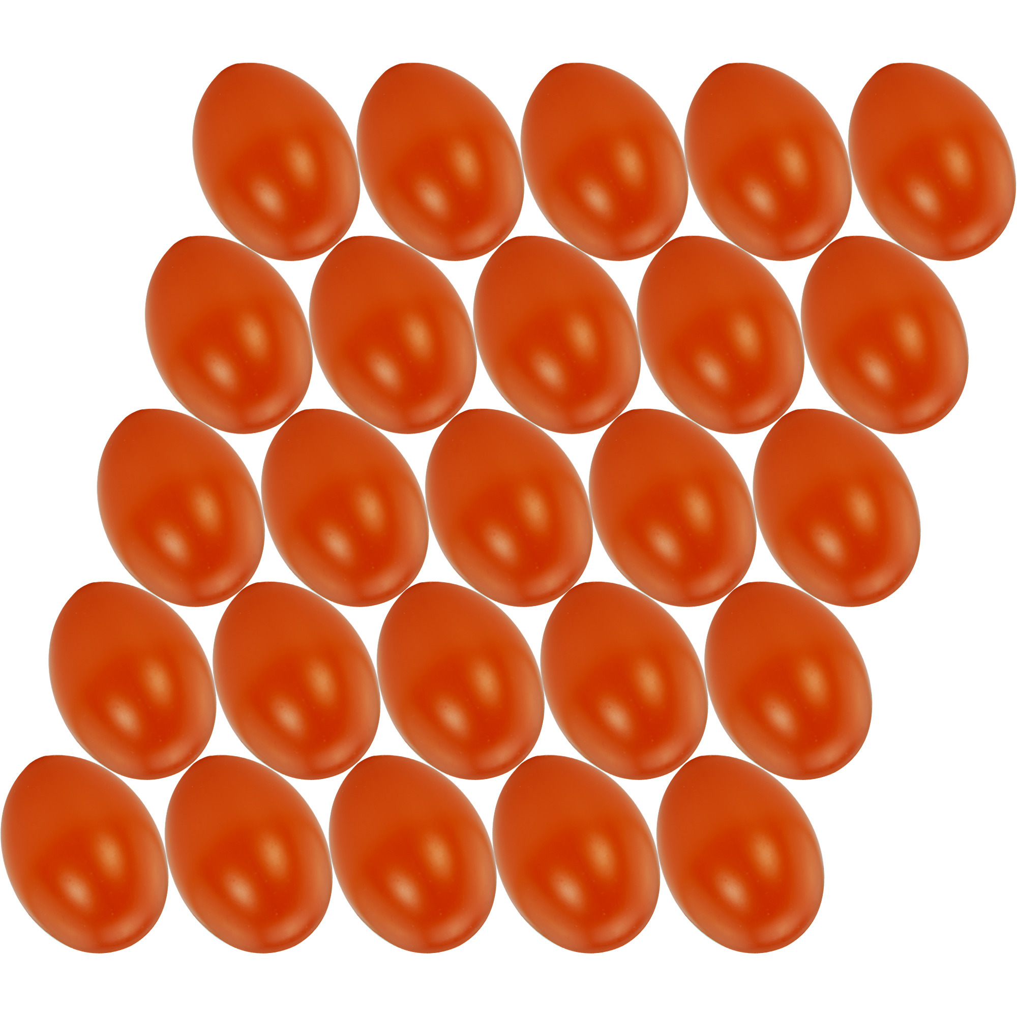 25x stuks donker oranje hobby knutselen eieren van plastic 4.5 cm