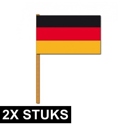 2x grote zwaaivlaggetjes Duitsland