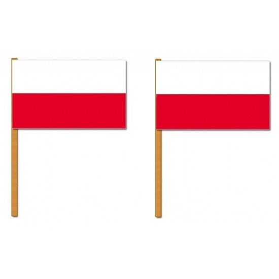 2x Zwaaivlaggetjes Polen