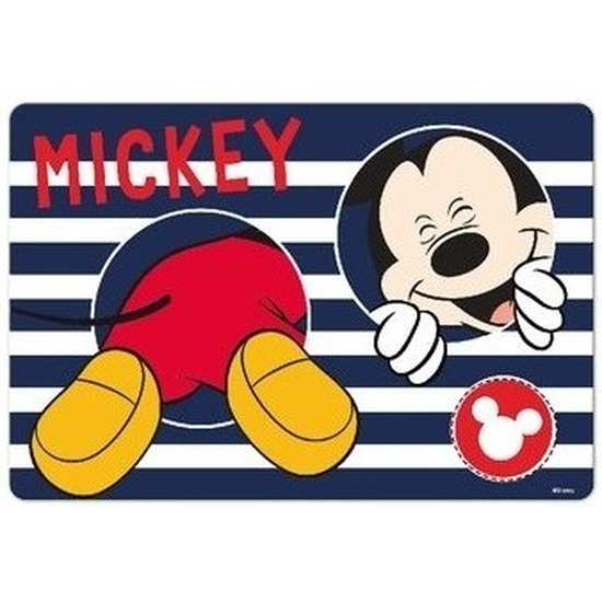 3D placemat Disney Mickey Mouse blauw 42 x 28 cm