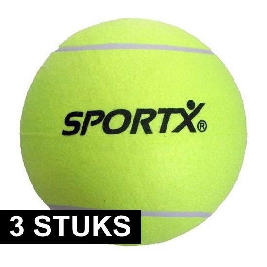 3x Jumbo super grote tennisballen XXL 22 cm
