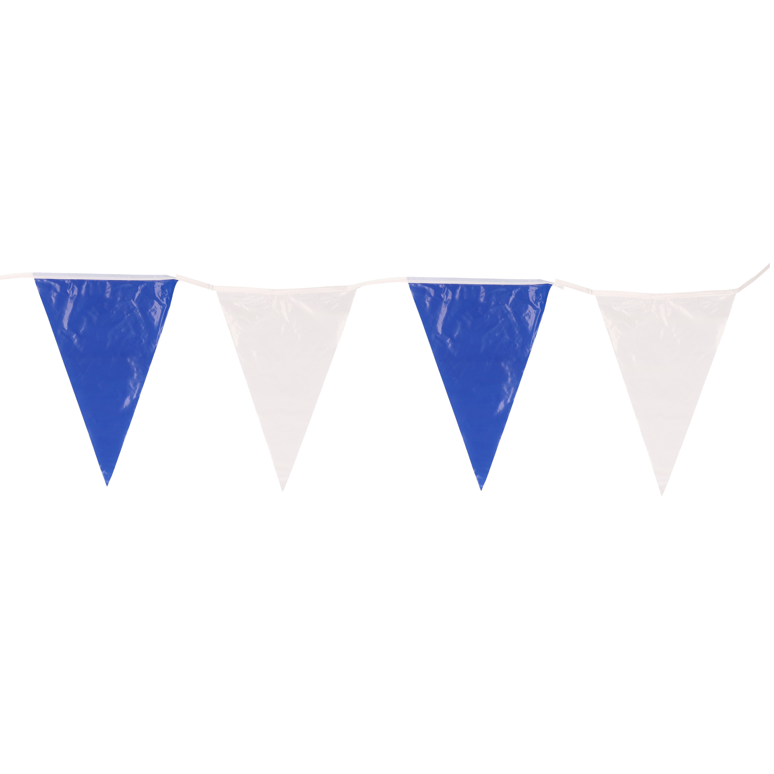 3x Plastic vlaggetjes in het blauw-wit