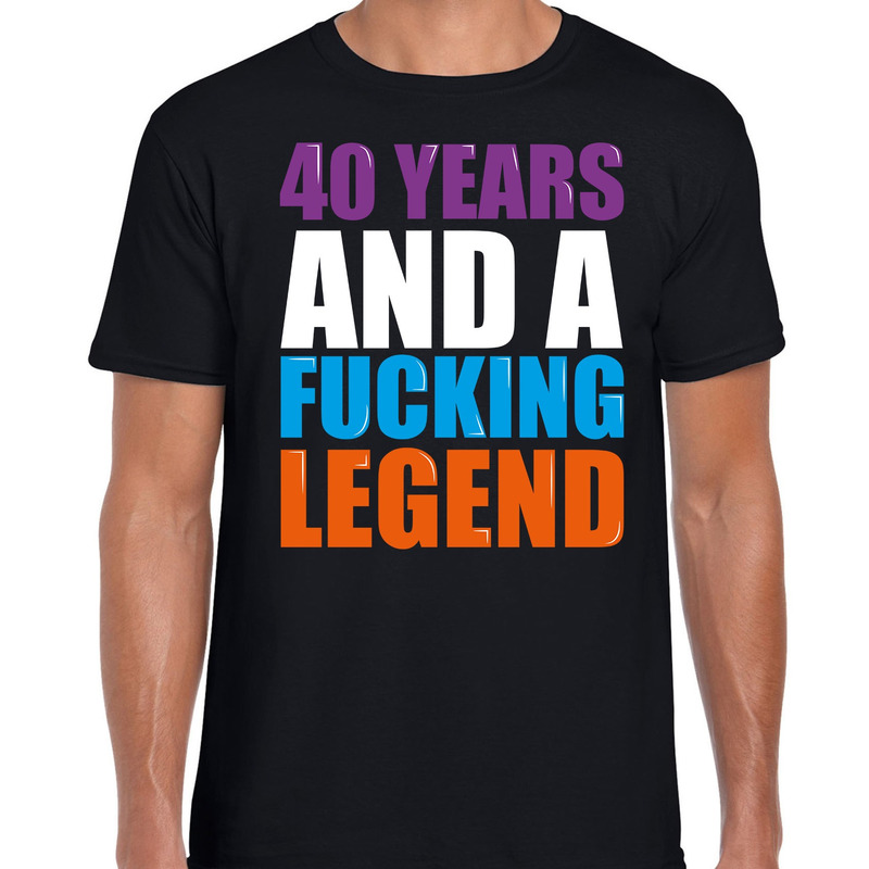 40 year legend-40 jaar legende cadeau t-shirt zwart heren