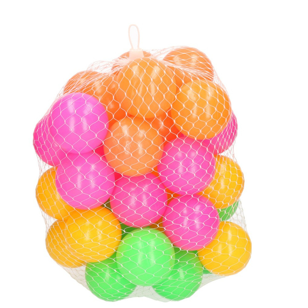 40x Ballenbak ballen neon kleuren 6 cm speelgoed