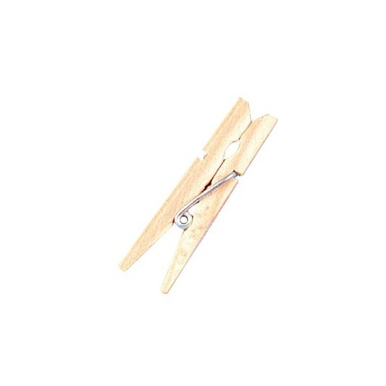 48x Mini houten wasknijpers 4.5 cm