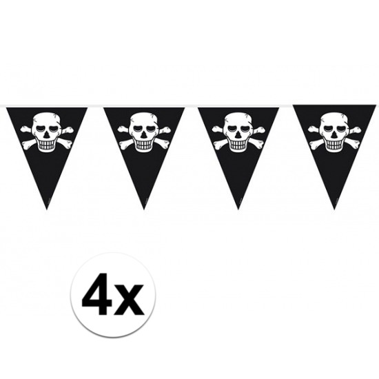 4x Piratenfeest vlaggenlijnen