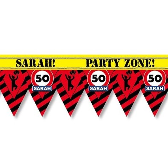 50 Sarah party tape-markeerlint waarschuwing 12 m versiering