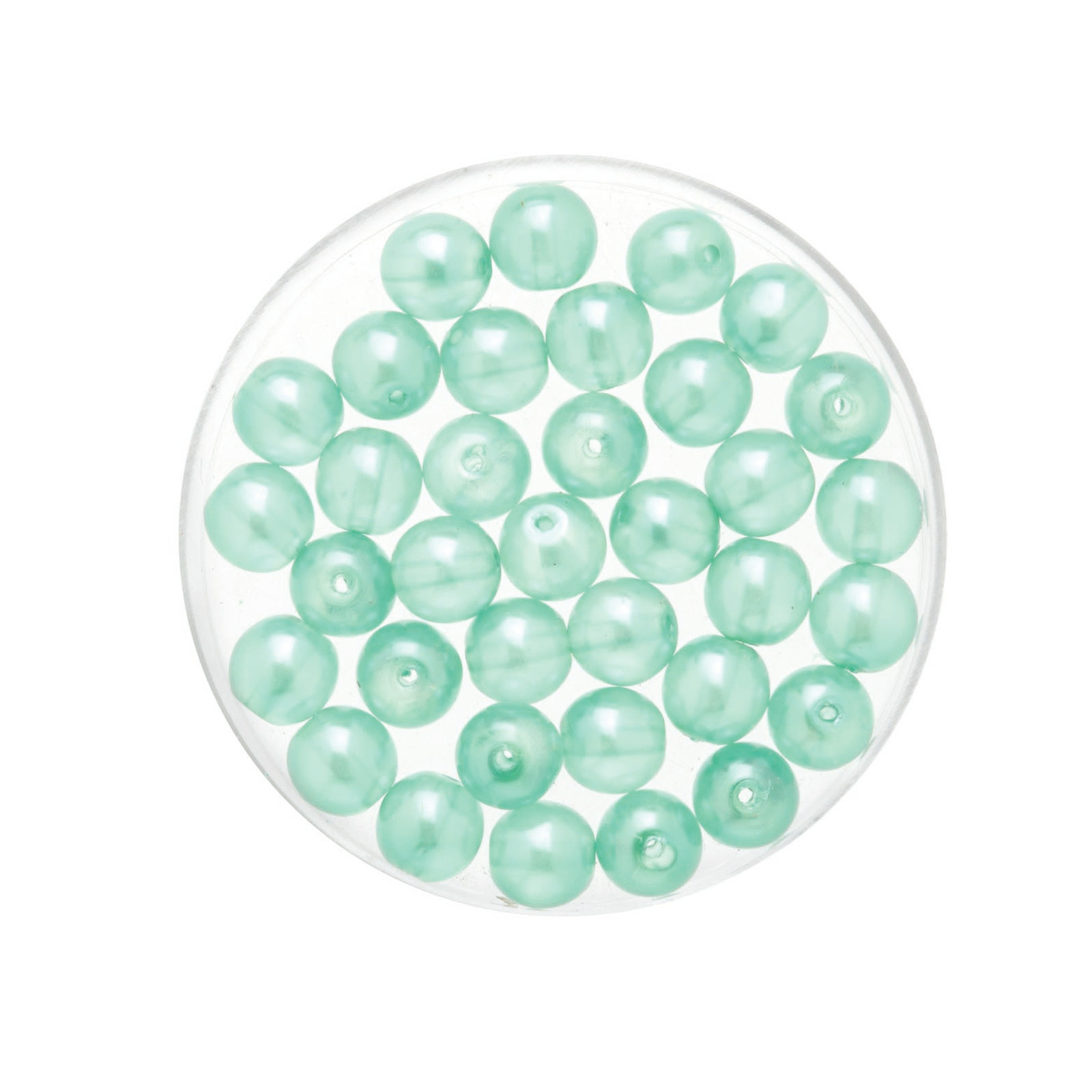 50x stuks sieraden maken Boheemse glaskralen in het transparant aqua blauw van 6 mm