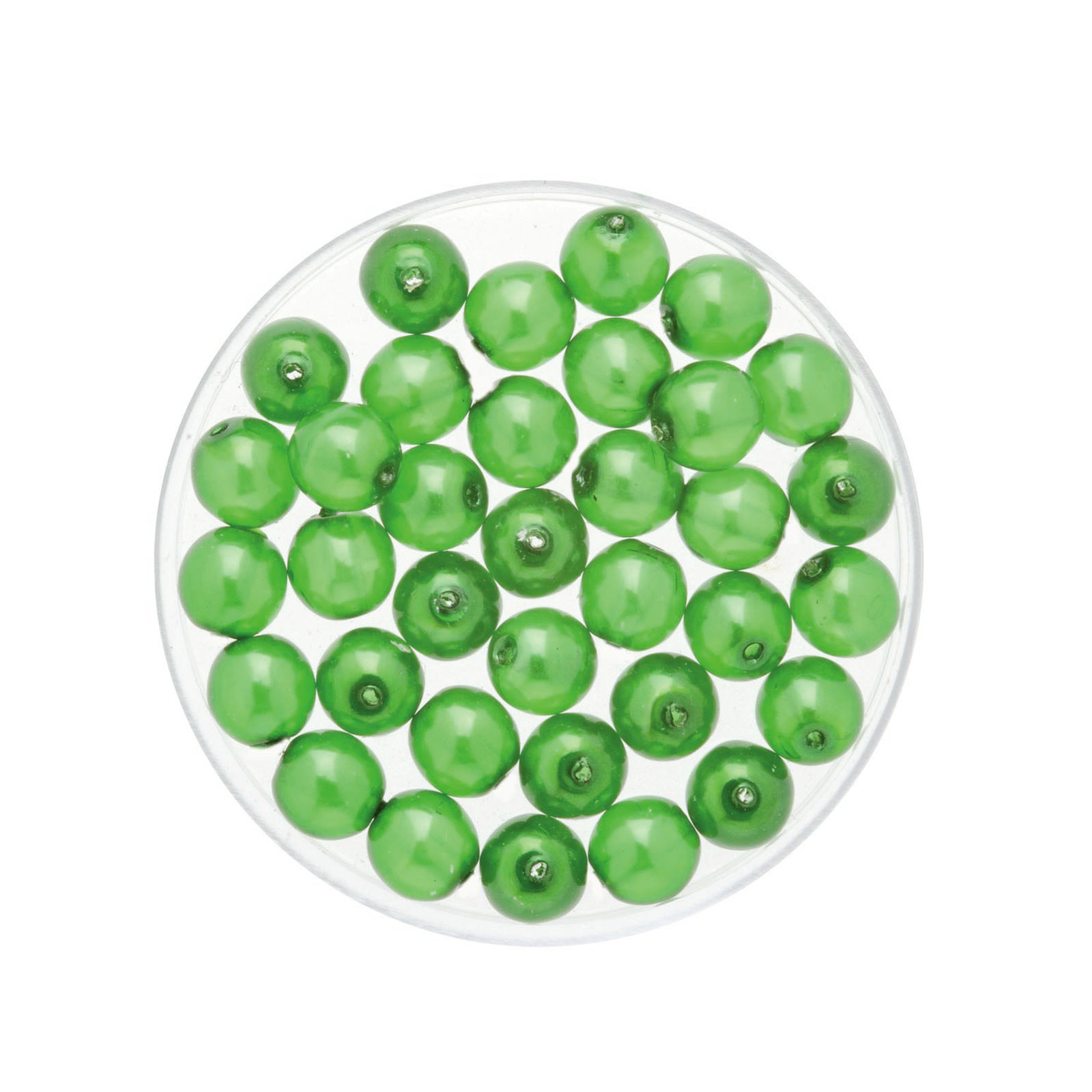 50x stuks sieraden maken Boheemse glaskralen in het transparant groen van 6 mm