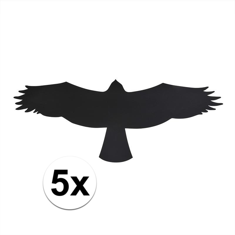 5x Vogel raamstickers-anti inslag stickers buizerd 14 cm