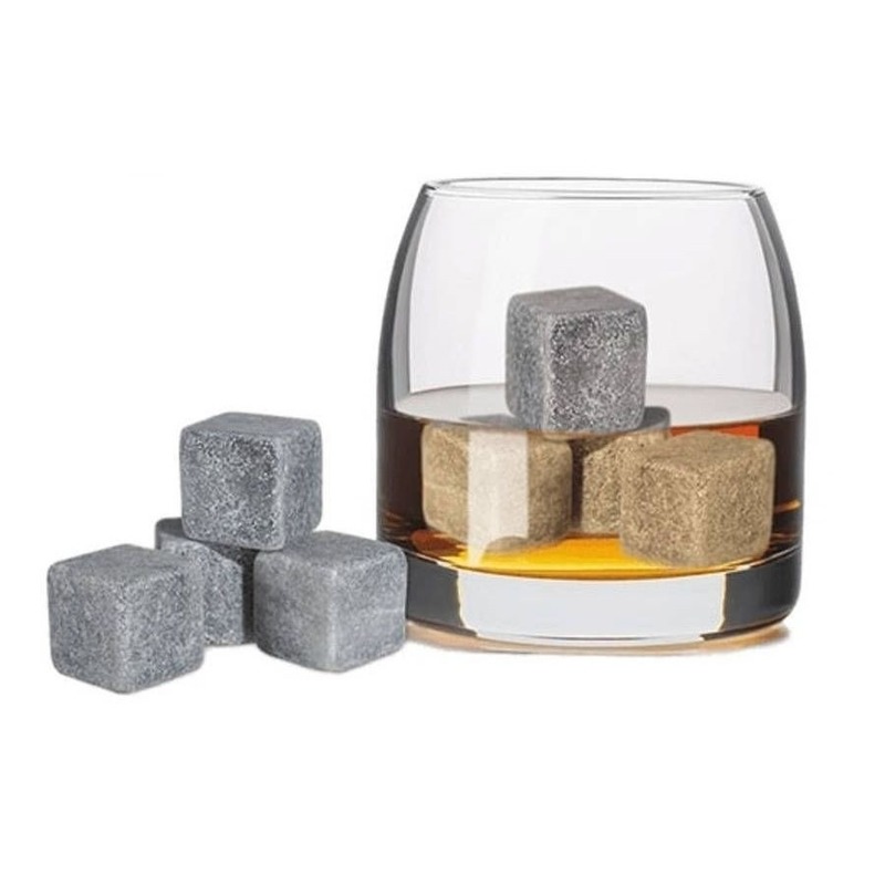 6x Whiskey-whisky stenen 2,5 cm