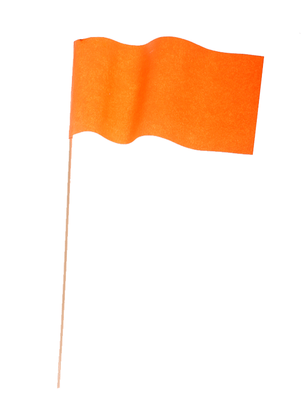 80x Orange paper wave flag