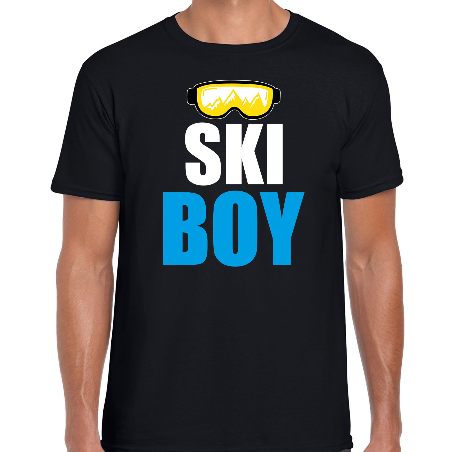 Apres ski t-shirt Ski Boy zwart heren Wintersport shirt Foute apres ski outfit
