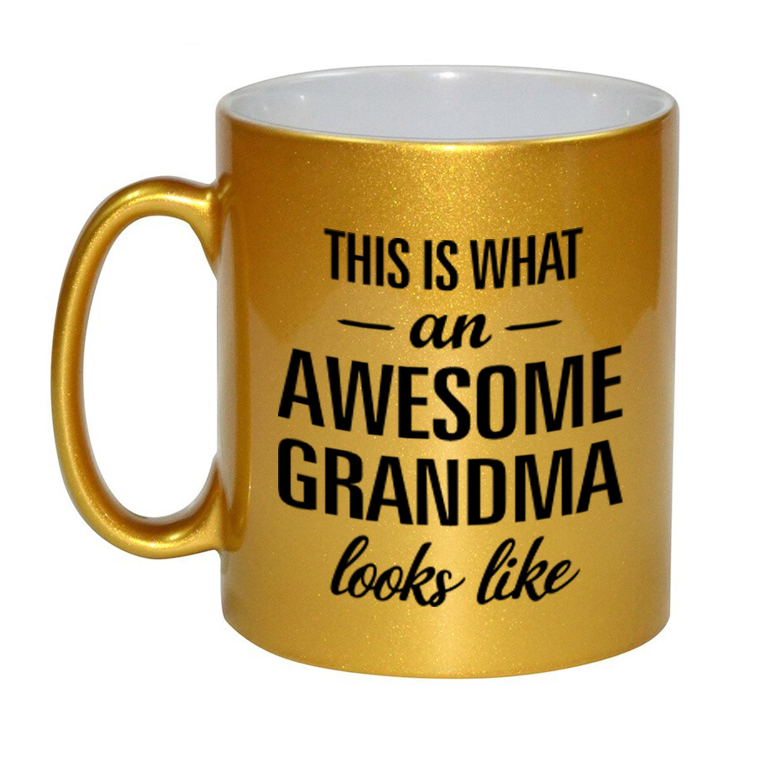 Awesome grandma-oma gouden cadeau mok-beker 330 ml