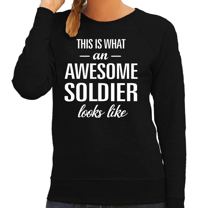 Awesome soldier - soldaat cadeau sweater - trui z