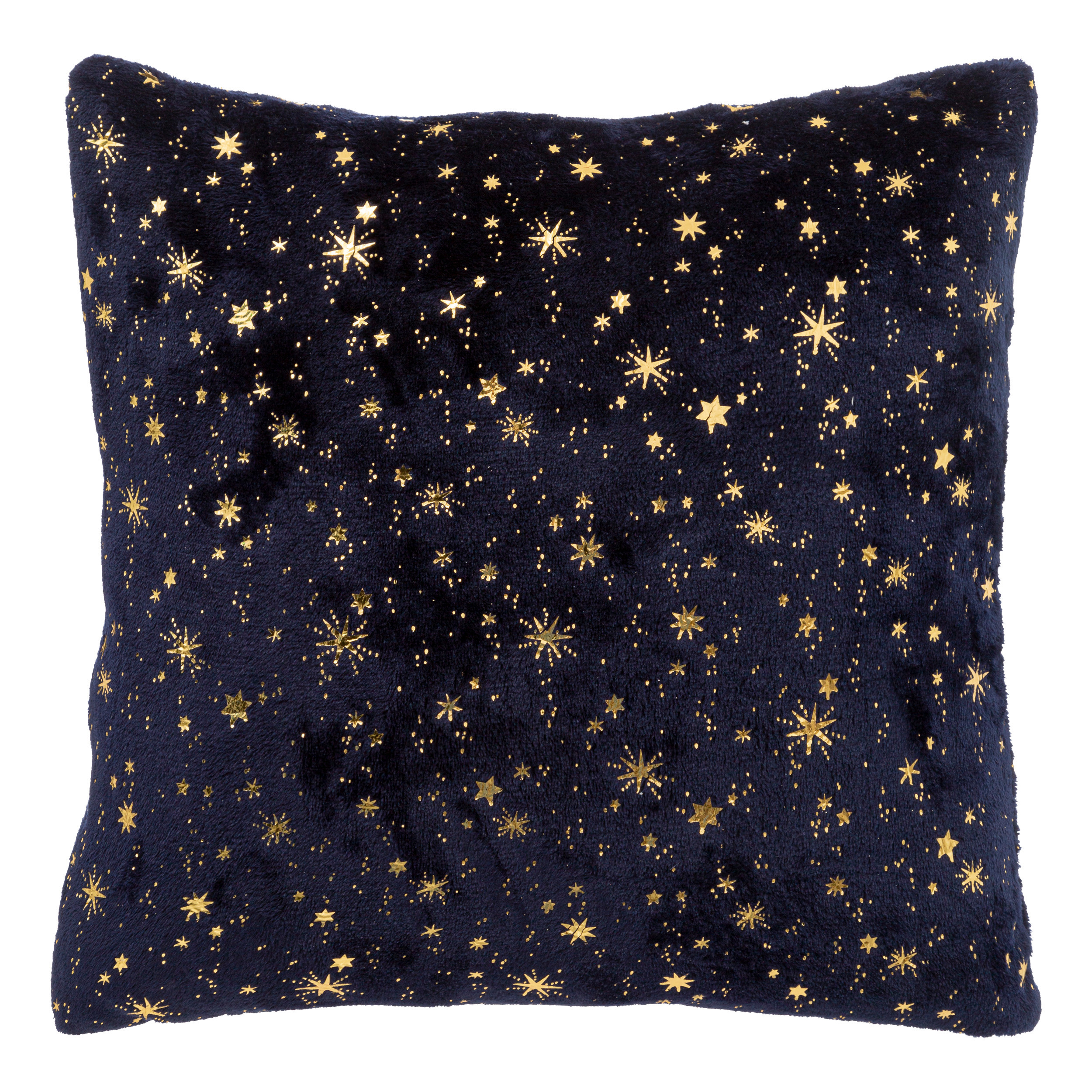 Bank-sier kussen voor binnen sterrenhemel blauw-goud 40 x 40 cm