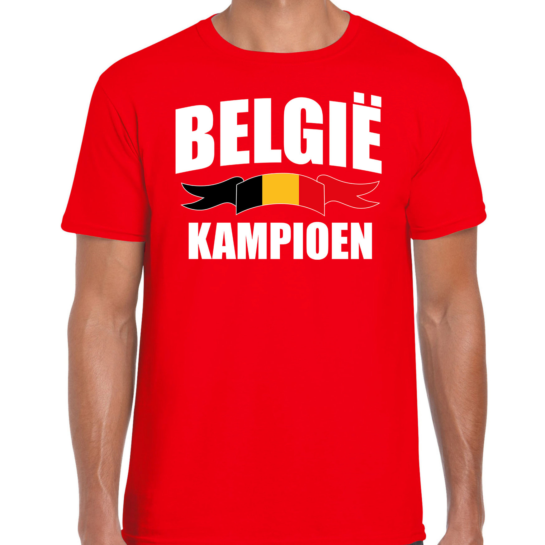 Belgie kampioen supporter t-shirt rood EK/ WK voor heren