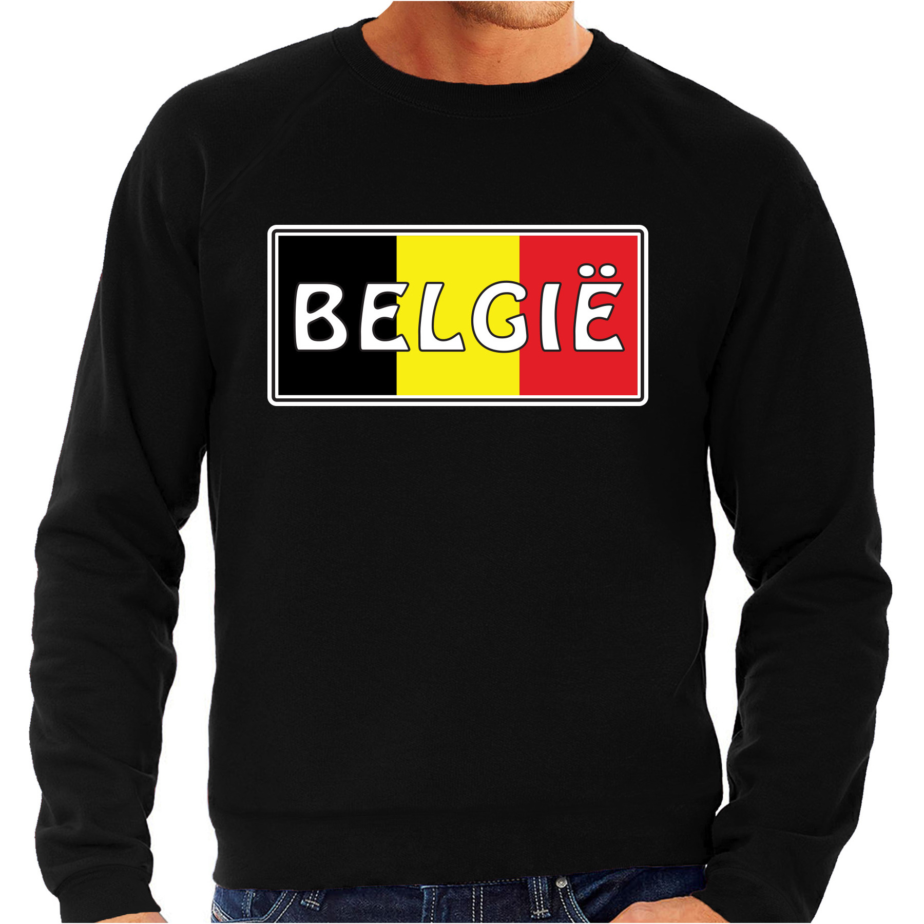 Belgie landen sweater zwart heren