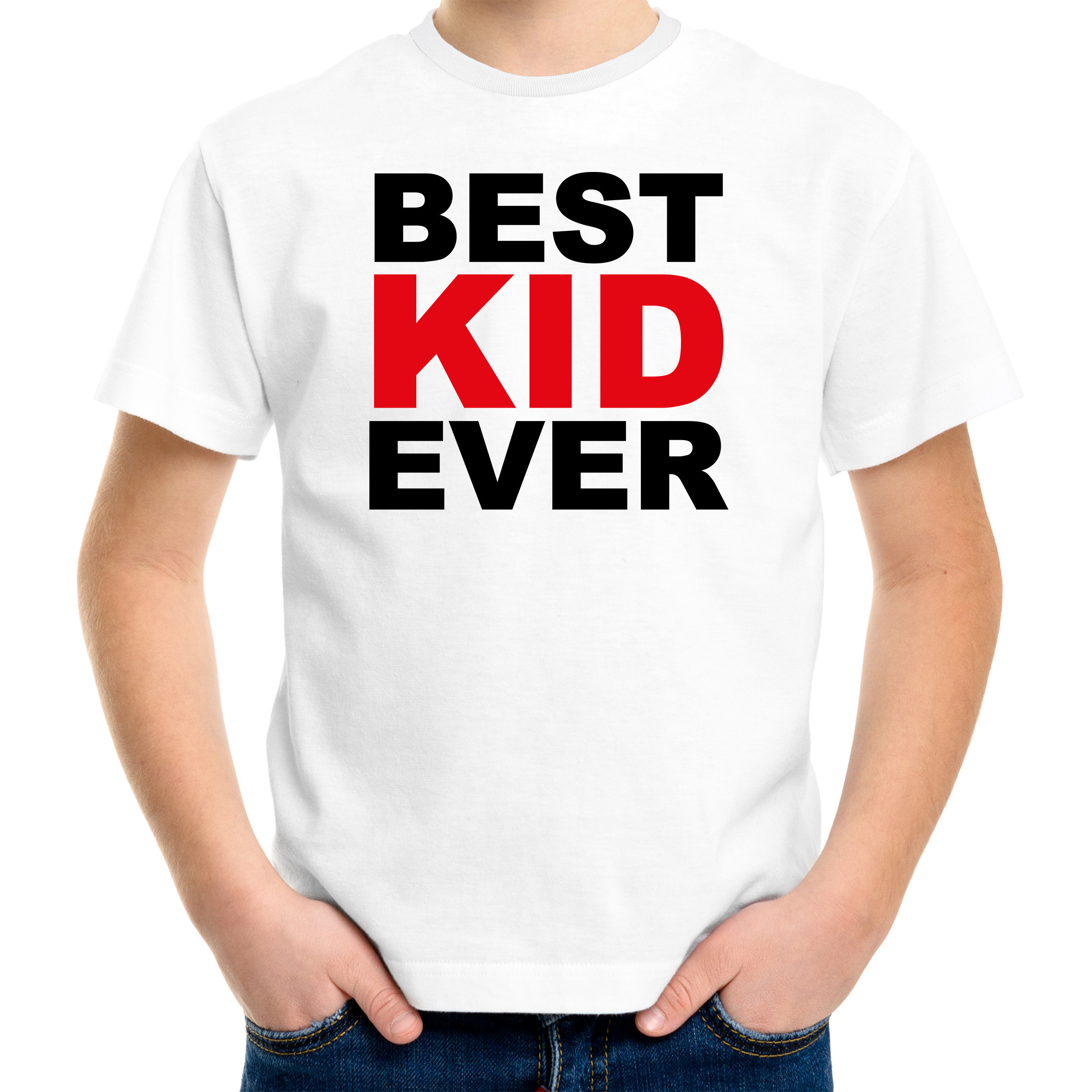 Best kid ever cadeau t-shirt wit voor kinderen/kids