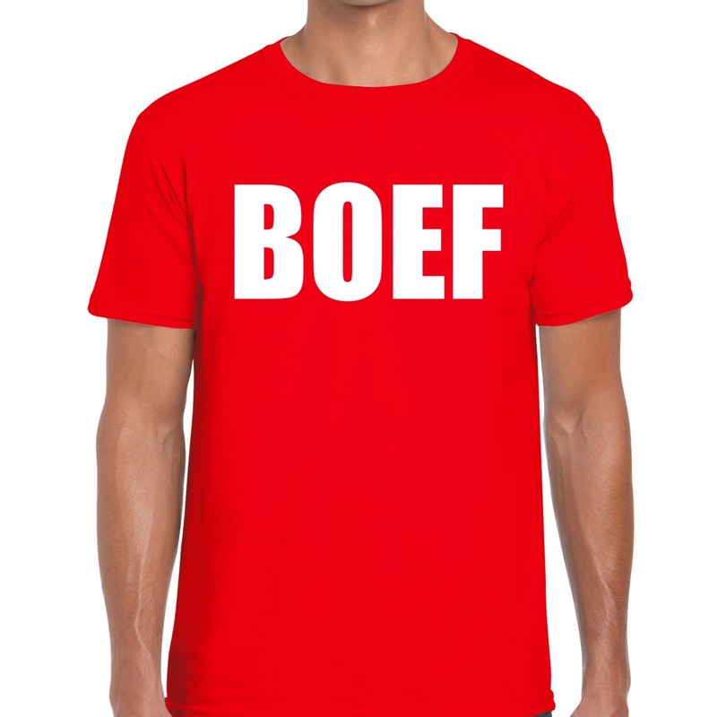 BOEF heren T-shirt rood