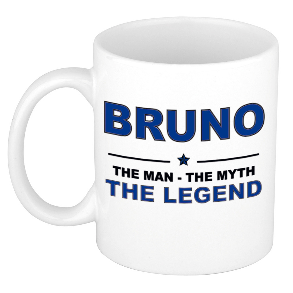 Bruno The man, The myth the legend collega kado mokken-bekers 300 ml