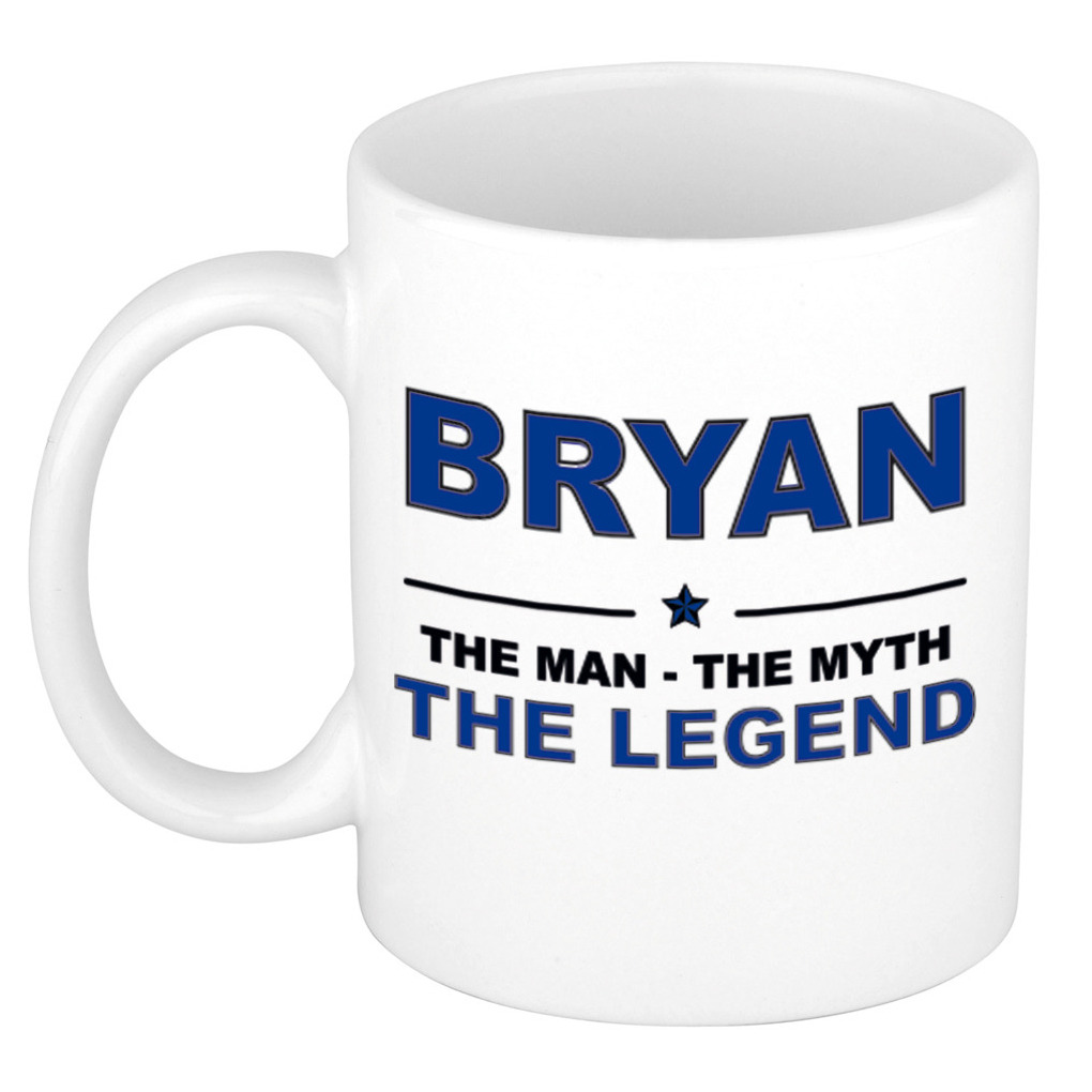 Bryan The man, The myth the legend collega kado mokken-bekers 300 ml