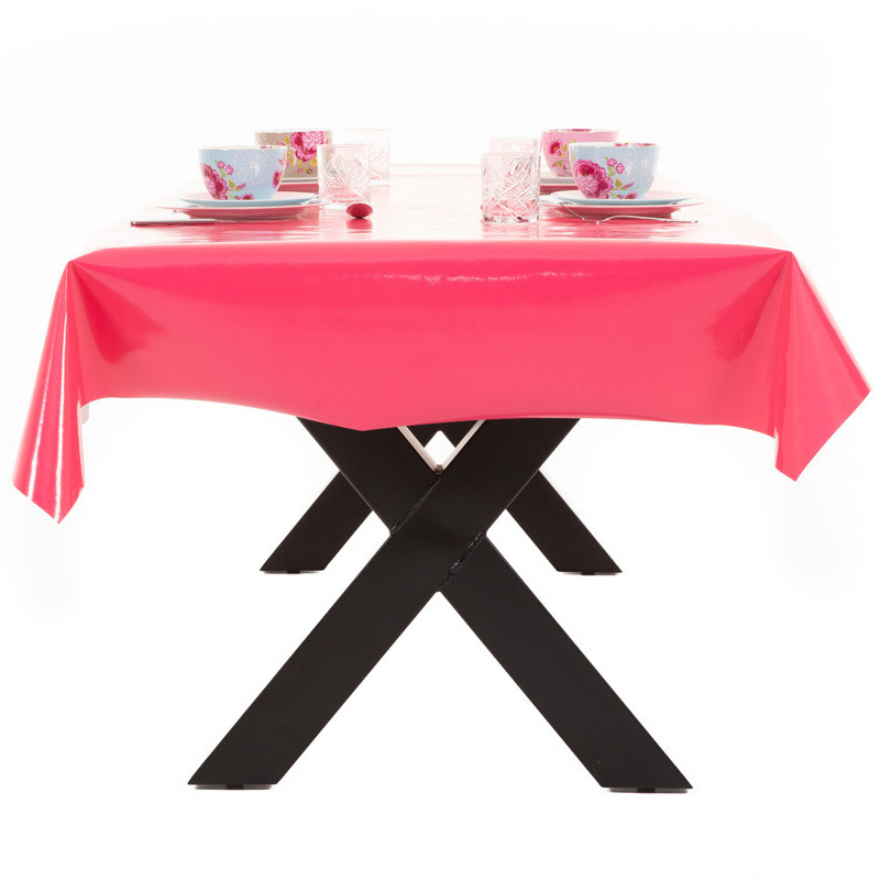 Buiten tafelkleed/tafelzeil fuchsia roze 140 x 180 cm rechthoekig