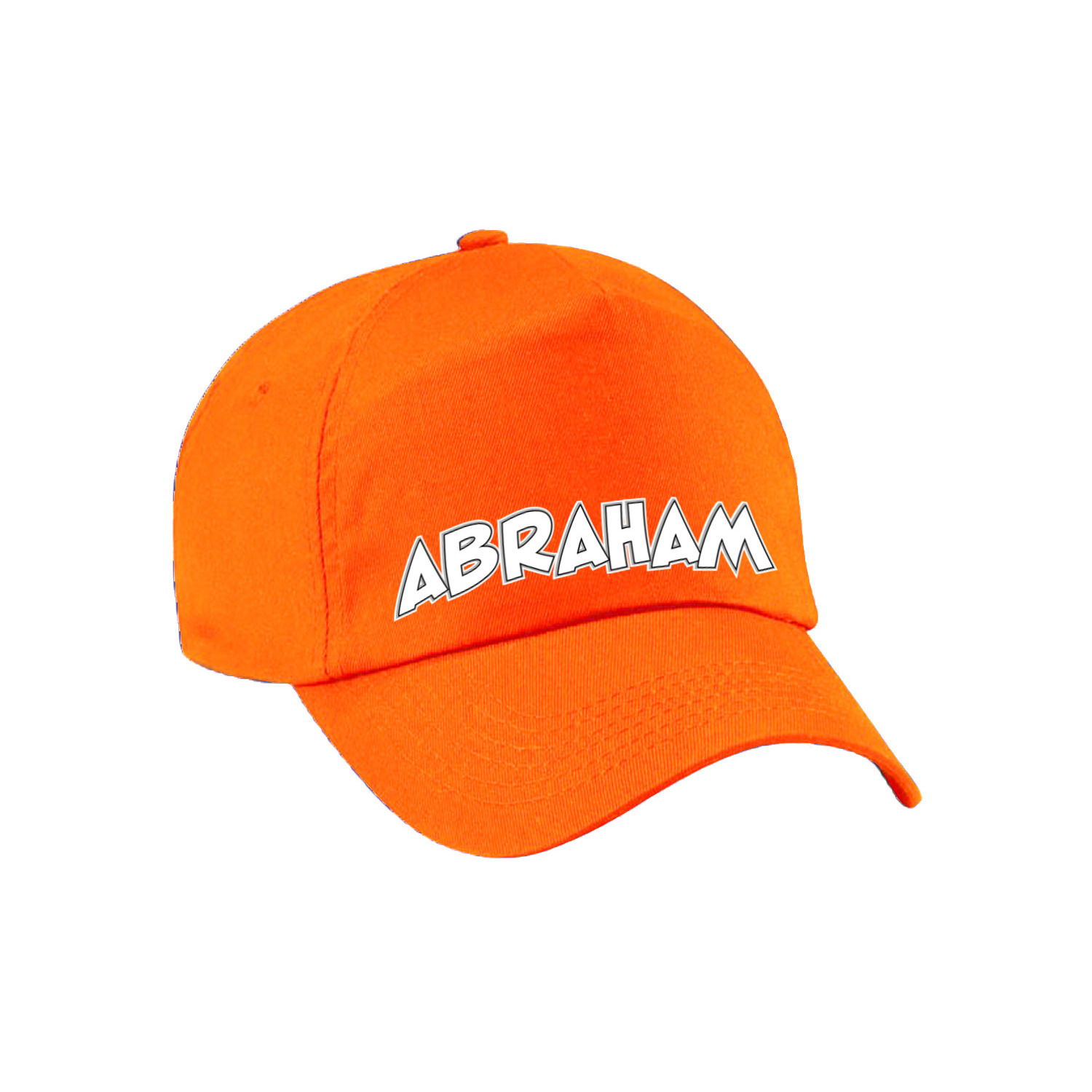 Cadeau pet-cap voor heren Abraham oranje vijftig-50 jaar verjaardag