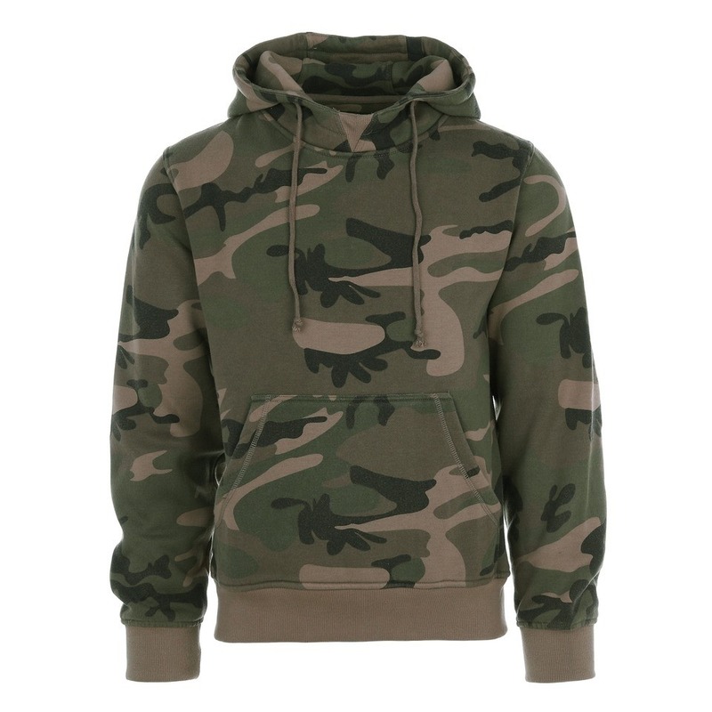 Camouflage hoodie-hooded sweater voor heren