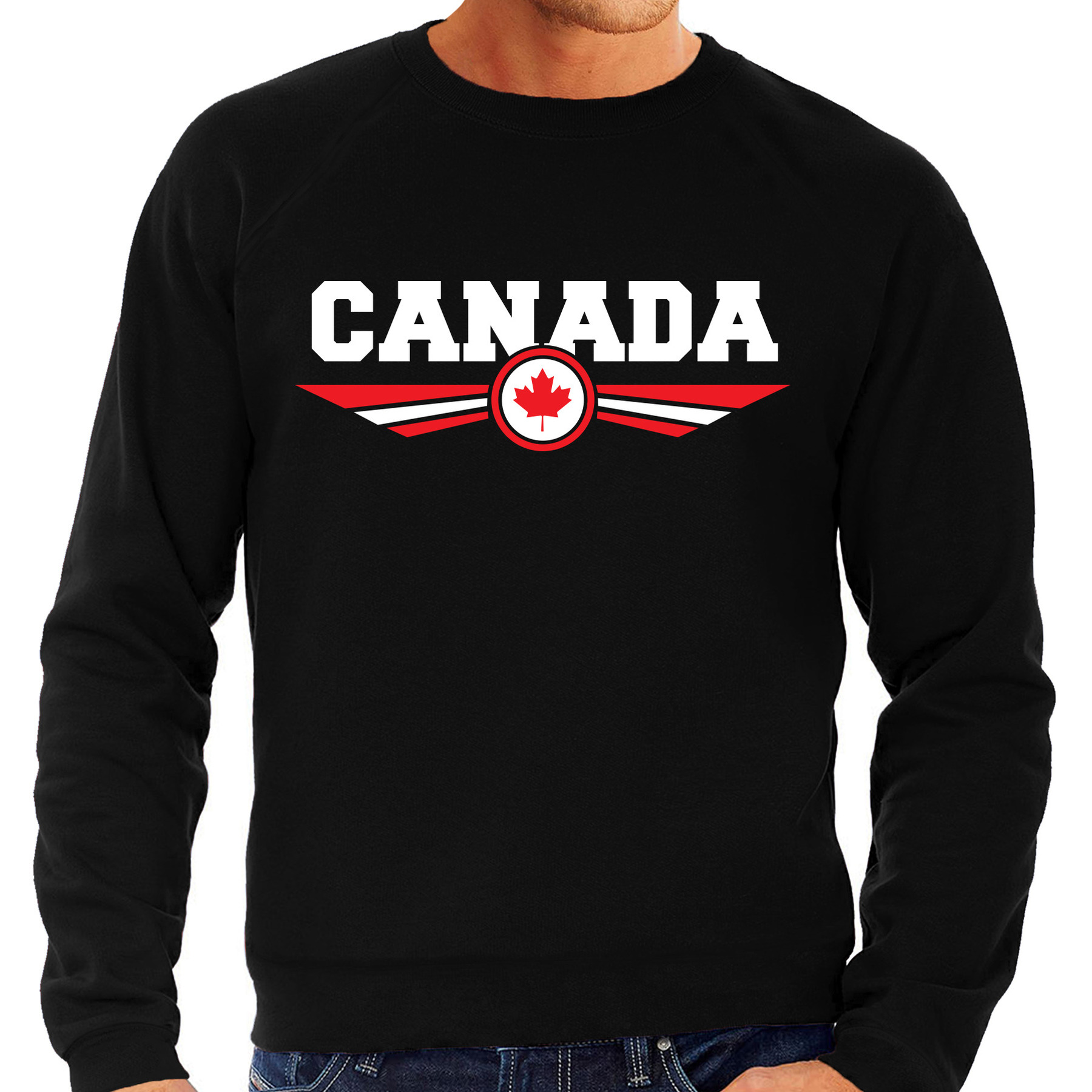 Canada landen sweater - trui zwart heren
