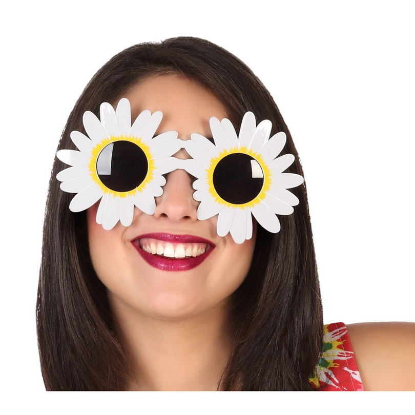 Carnaval-verkleed party bril Flowers Tropisch-hawaii thema plastic volwassenen