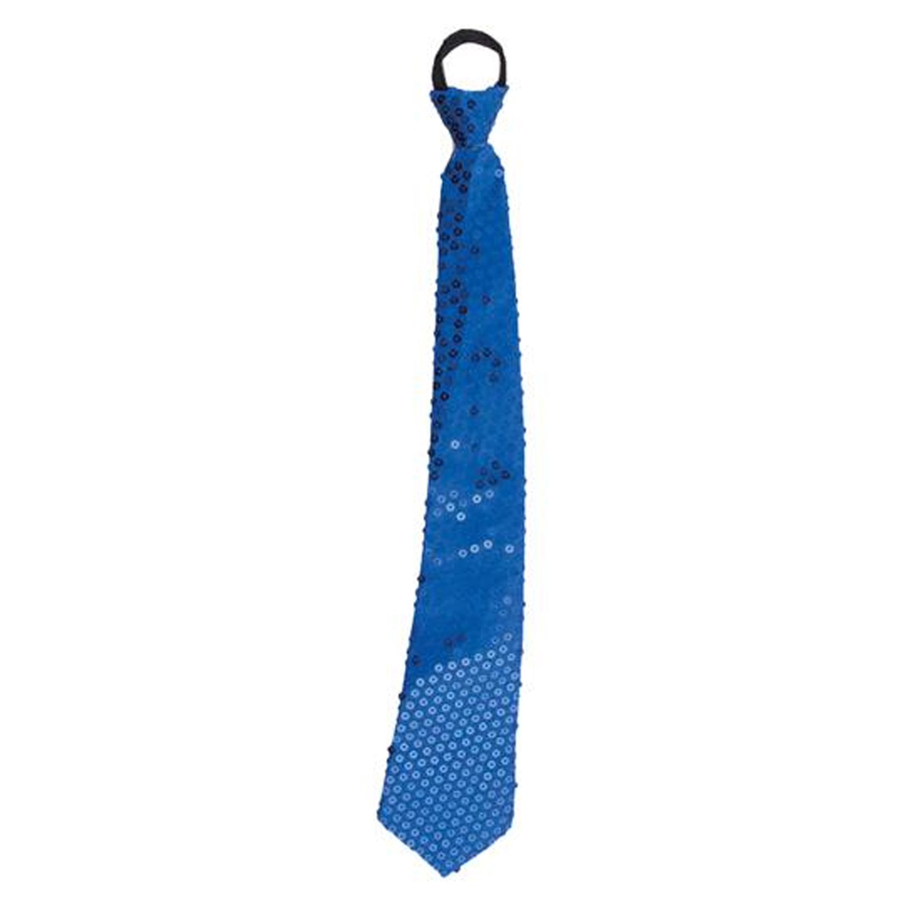 Carnaval verkleed stropdas met glitter pailletten blauw polyester heren-dames