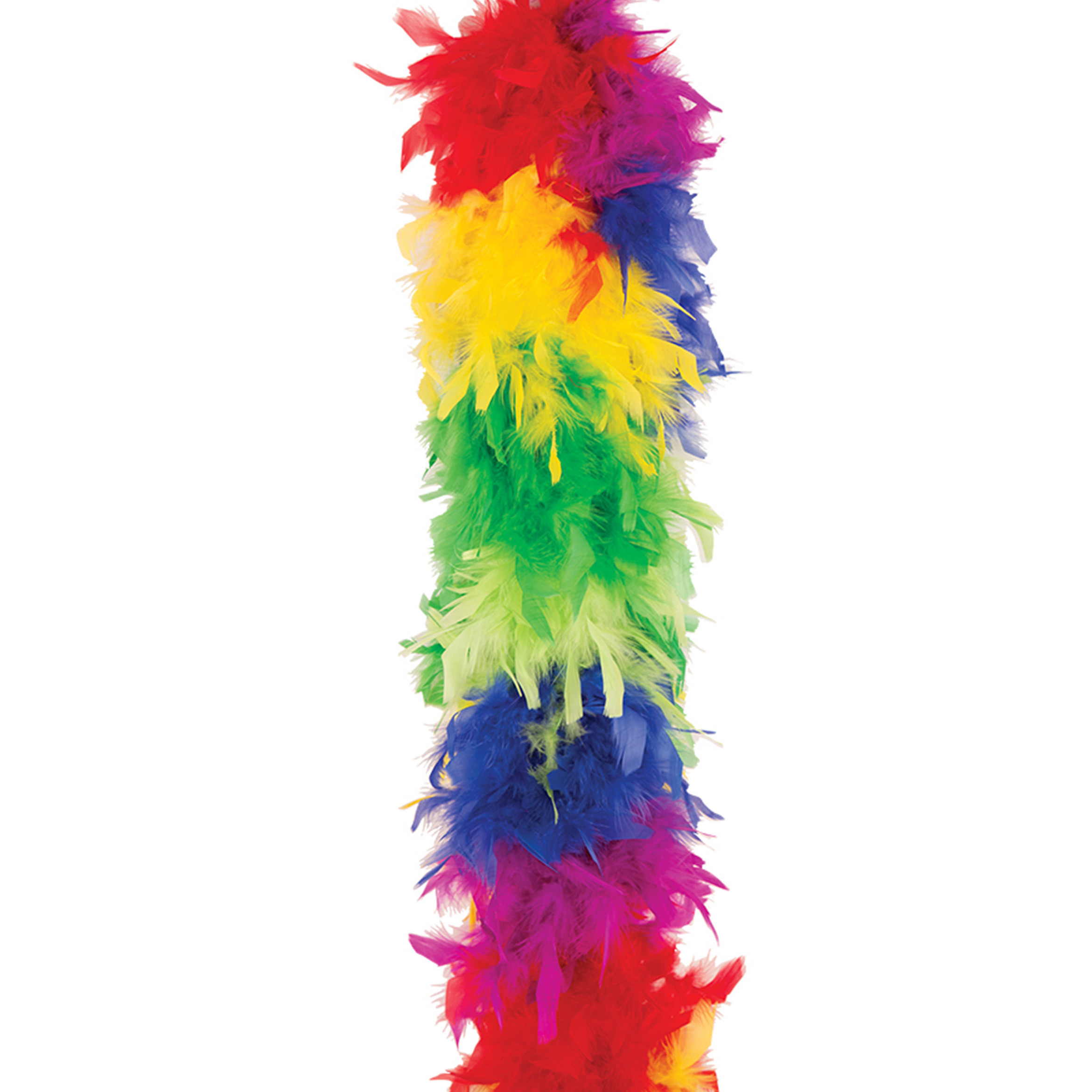 Carnaval verkleed veren Boa kleur regenboog 180 cm