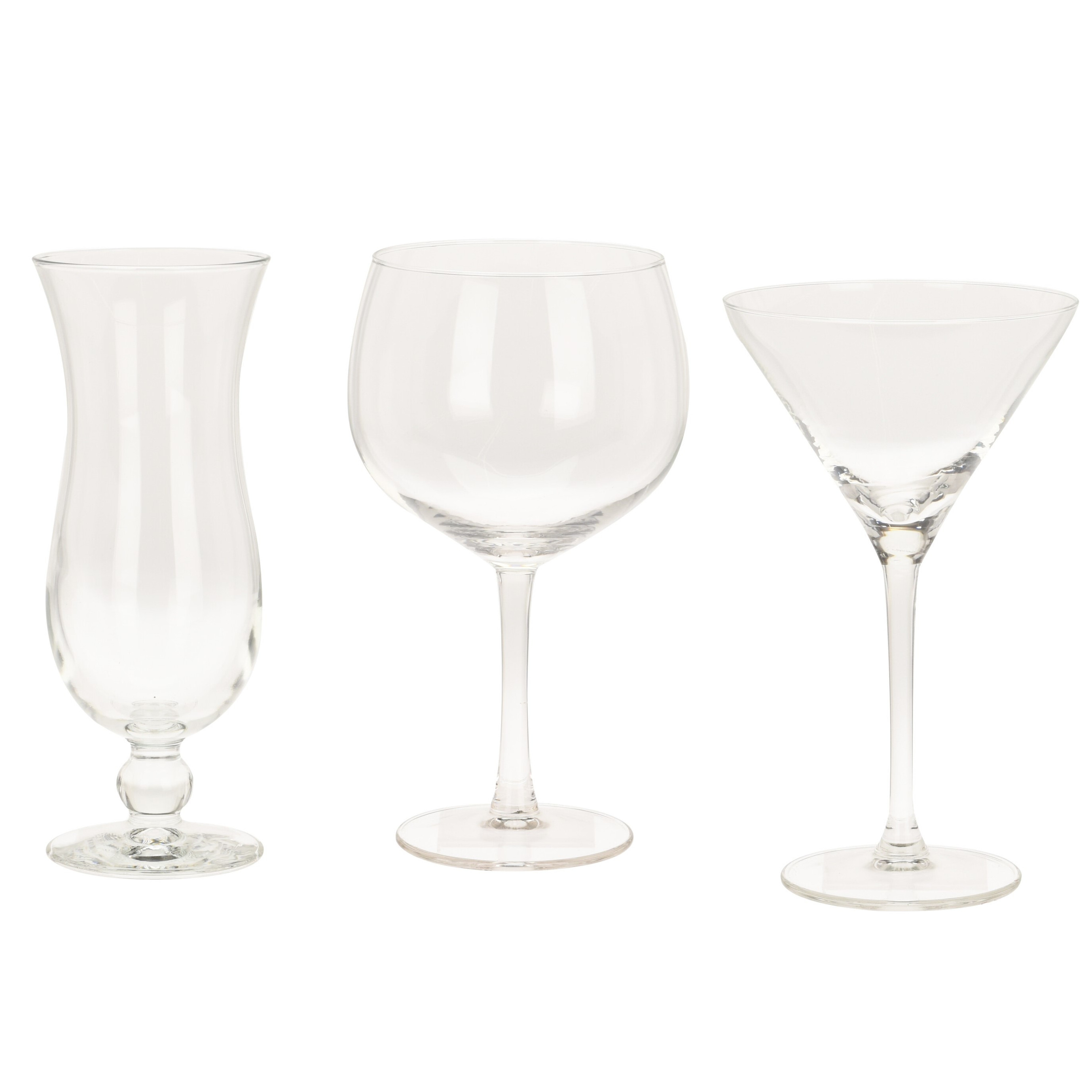 Cocktails maken glazen set 12x stuks 3 verschillende soorten