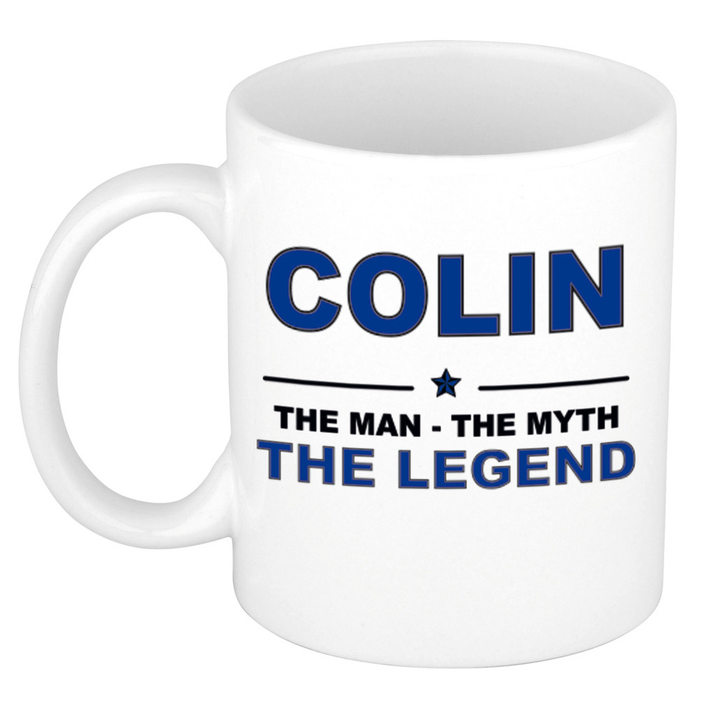 Colin The man, The myth the legend collega kado mokken-bekers 300 ml