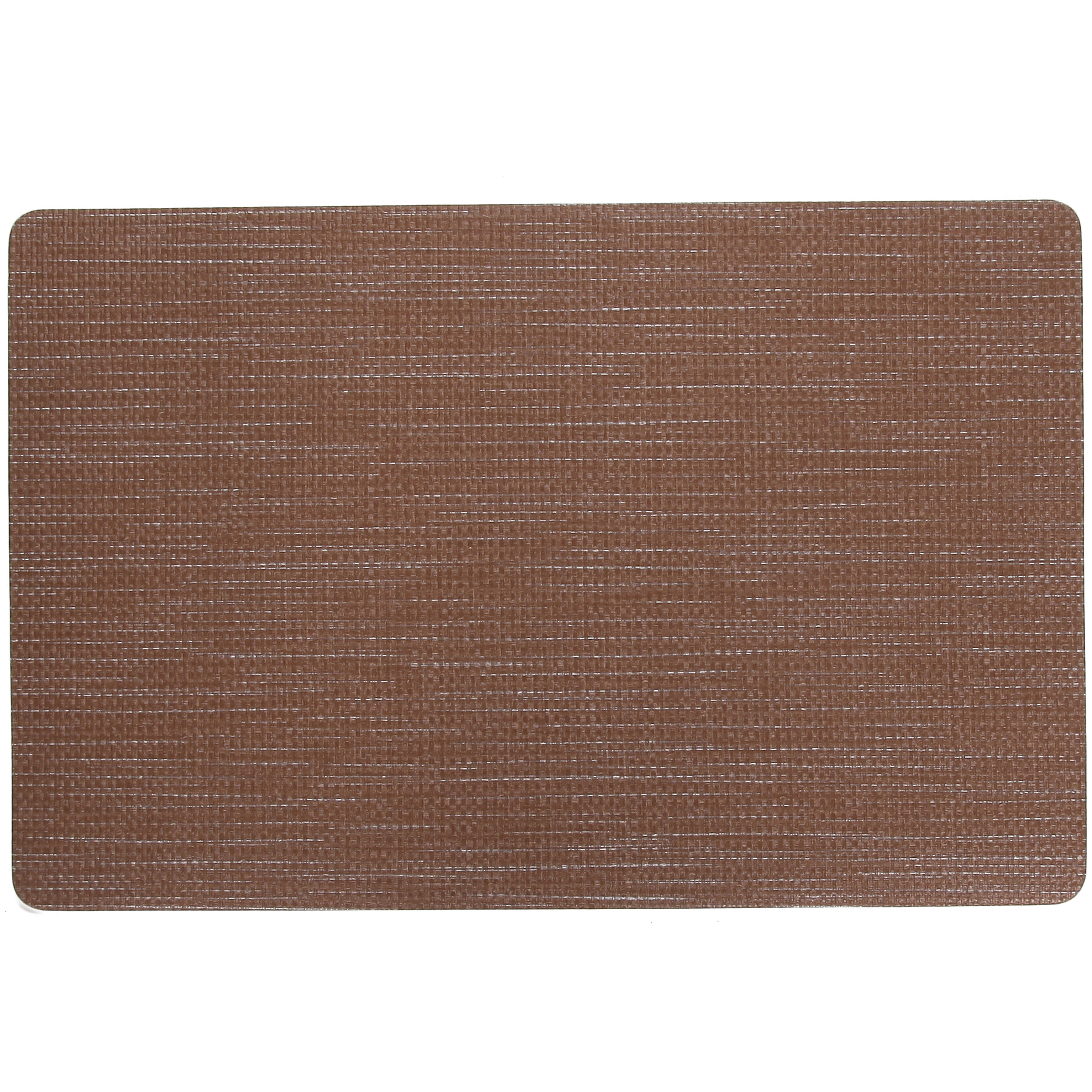 Cosy & Trendy Placemat rechthoekig vinyl bruin 29 x 44 cm