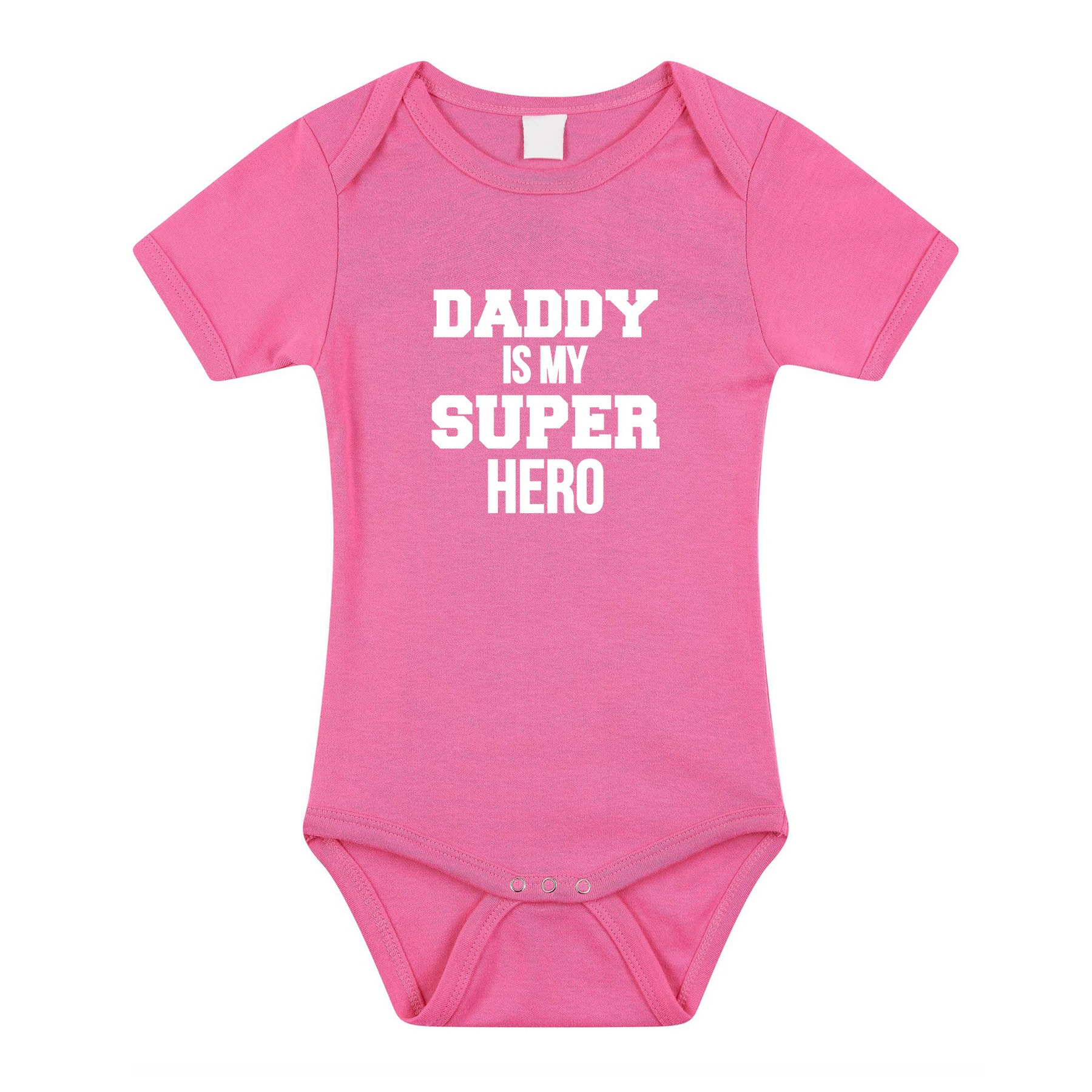 Daddy super hero geboorte cadeau-kraamcadeau romper roze voor babys-meisjes