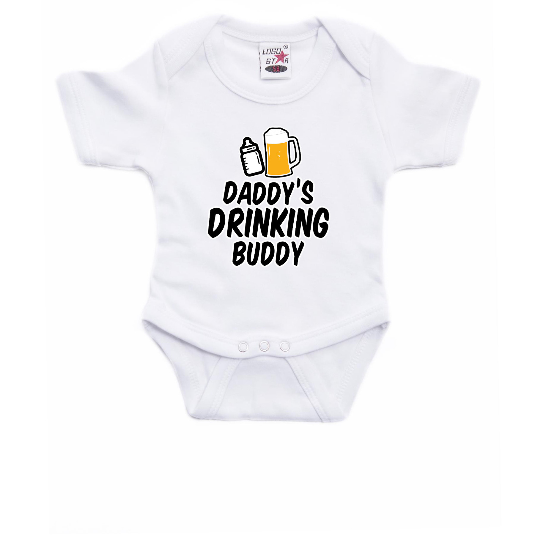Daddys drinking buddy geboorte cadeau-kraamcadeau romper wit voor babys