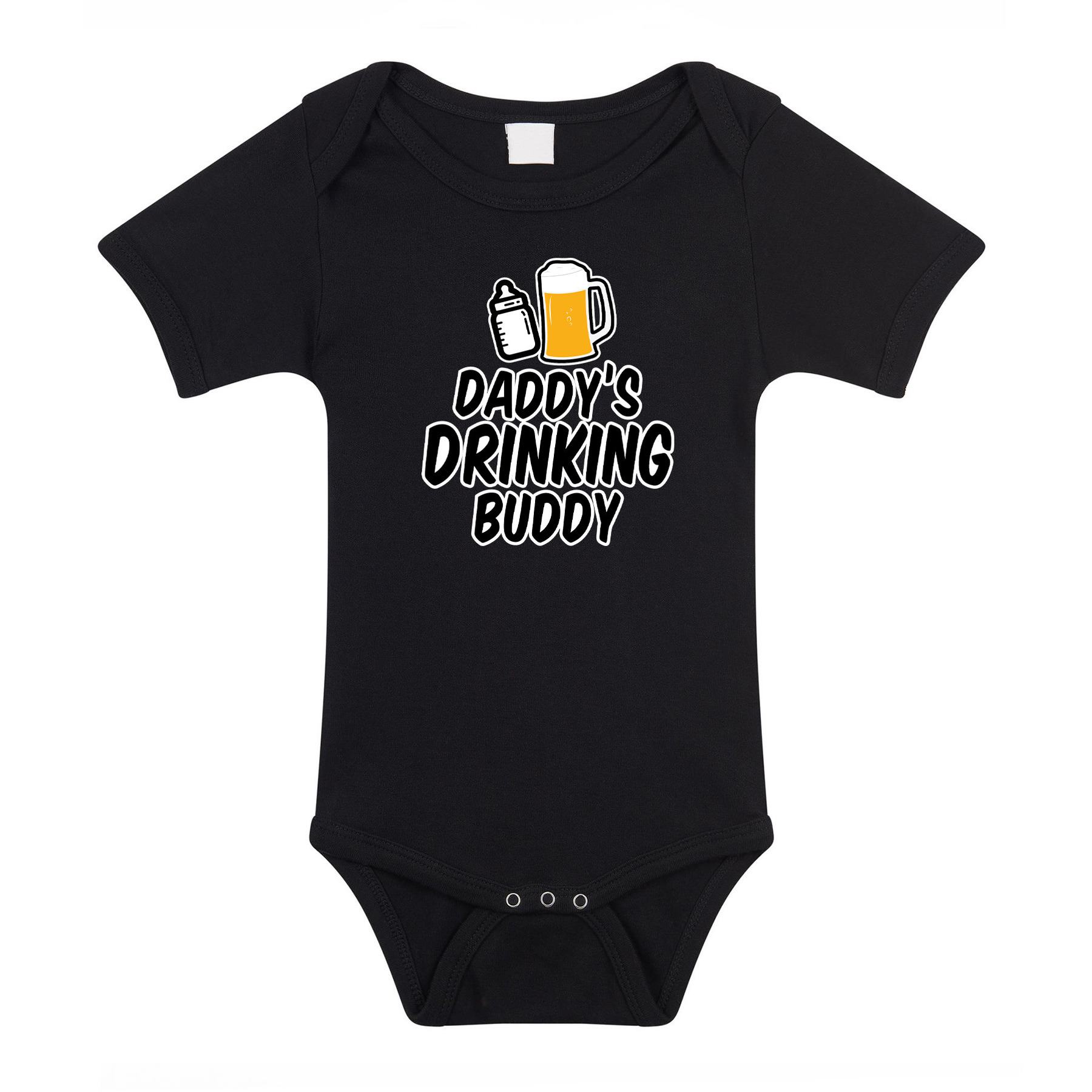 Daddys drinking buddy geboorte cadeau-kraamcadeau romper zwart voor babys
