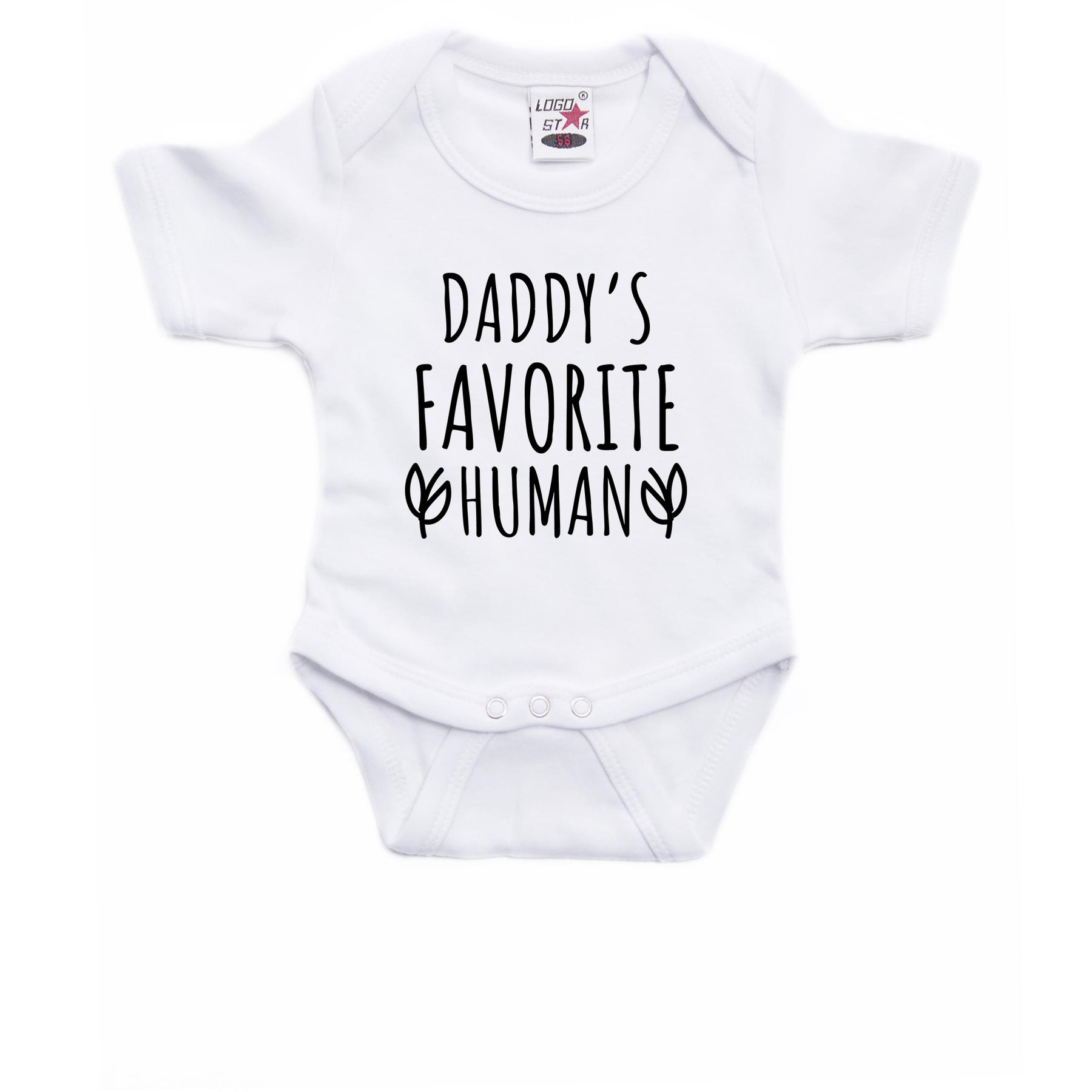 Daddys favourite human cadeau baby rompertje wit jongen/meisje